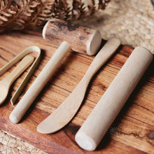 Load image into Gallery viewer, Wooden Playdough Tool Set
