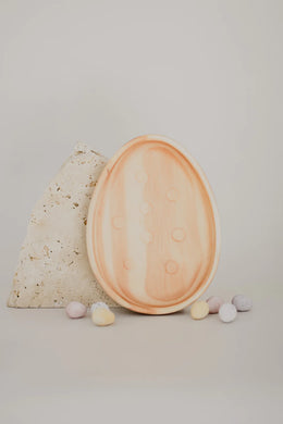 Wooden Mini Speckled Egg Trinket Tray