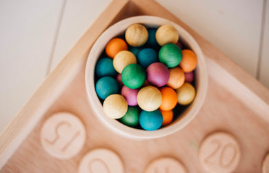 Coloured Wooden Balls - Set of 50