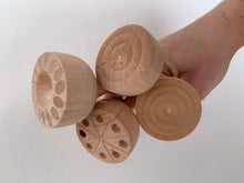 Load image into Gallery viewer, Small Patterned Wooden Stamper